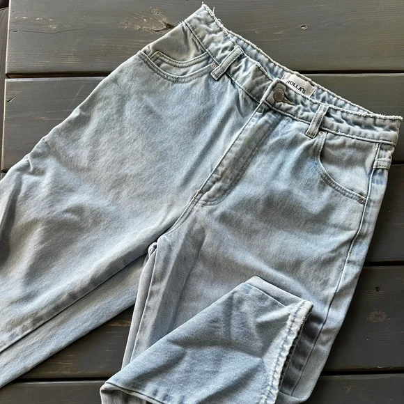 ROLLAS HIGH RISE STRAIGHT LEG JEANS - Picture 1 of 4